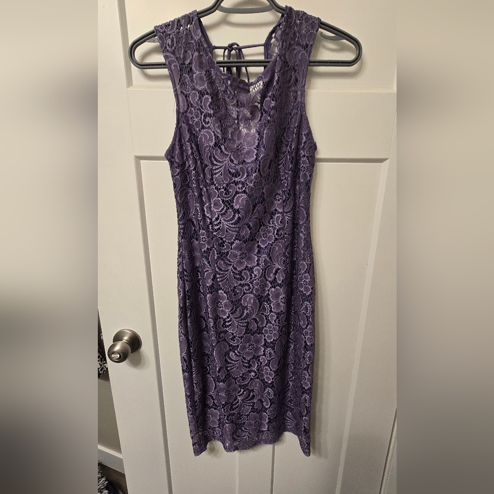 Le Chateau Purple Lace Dress